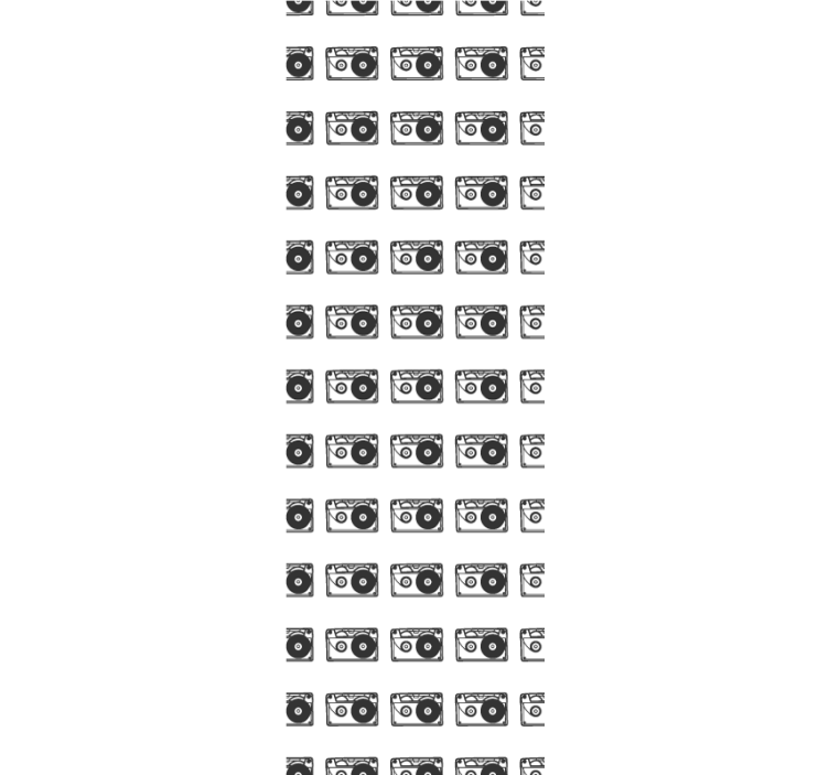 黑色和白色 80 年代卡带复古壁纸 - TenStickers