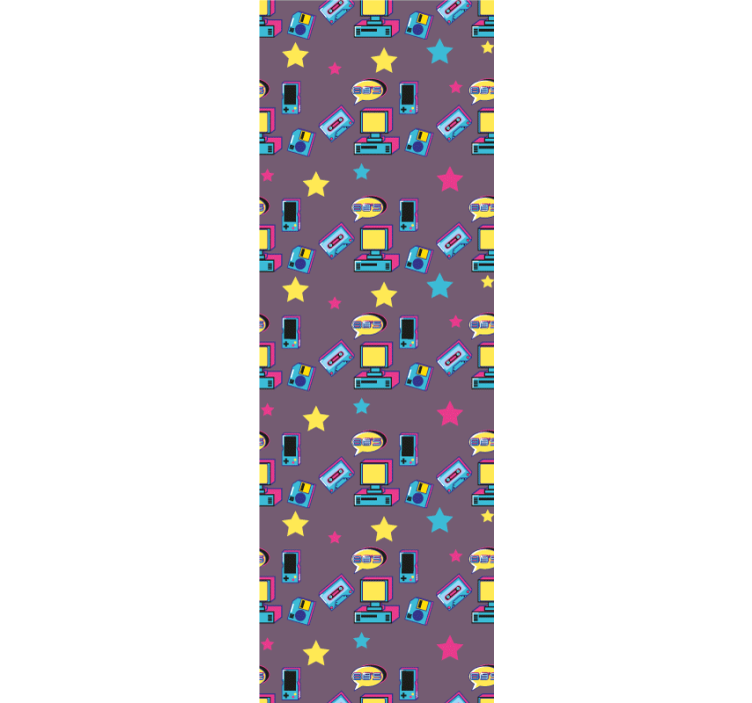 80 年代的电子游戏系统复古壁纸 - TenStickers