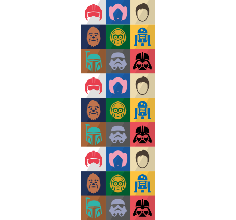 艺术墙纸 标志性角色网格 - TenStickers