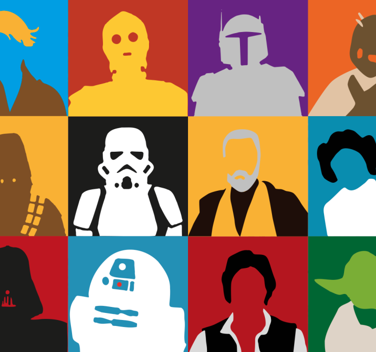 艺术墙纸 标志性剪影 - TenStickers