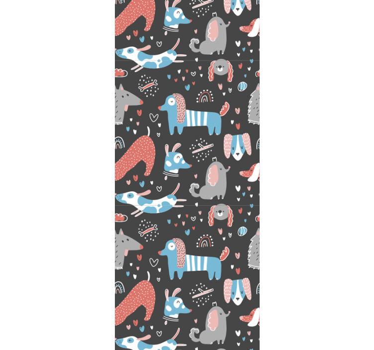 动物墙纸 俏皮的动物图案 - TenStickers