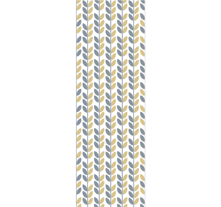 墙纸树叶呈现垂直时尚图案 - TenStickers