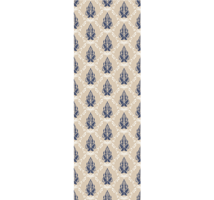 墙纸巴洛克风格叶状花卉图案 - TenStickers