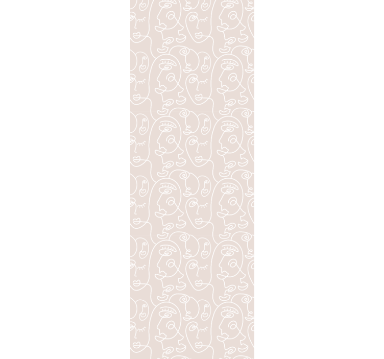 北欧设计罗莎和白色图案壁纸 - TenStickers