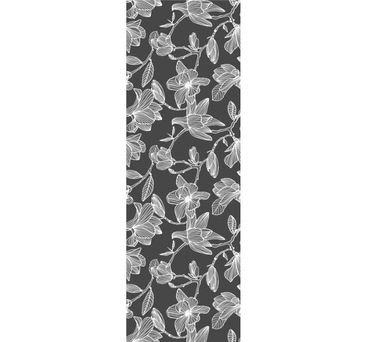 墙纸花卉棕色花朵组合 - TenStickers