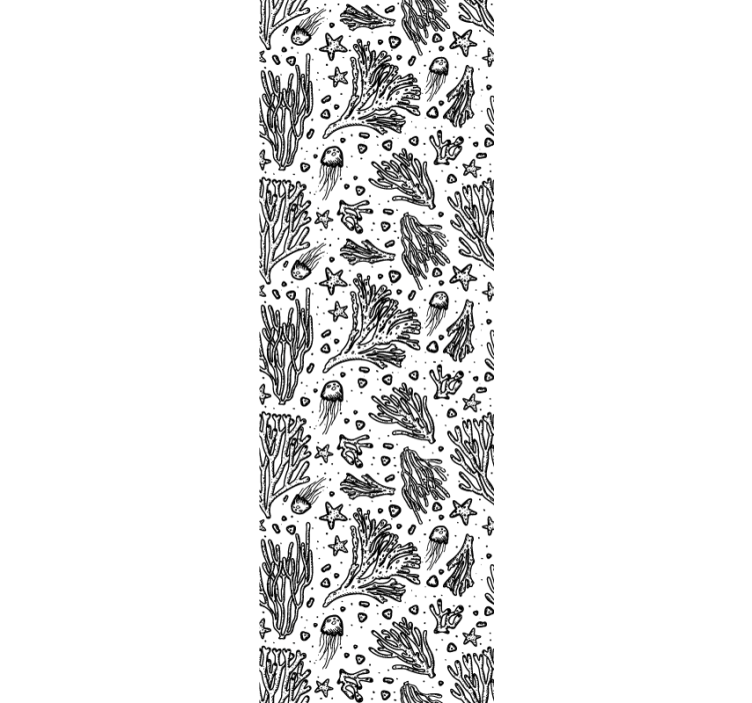 墙纸树叶与珊瑚礁图案相结合 - TenStickers