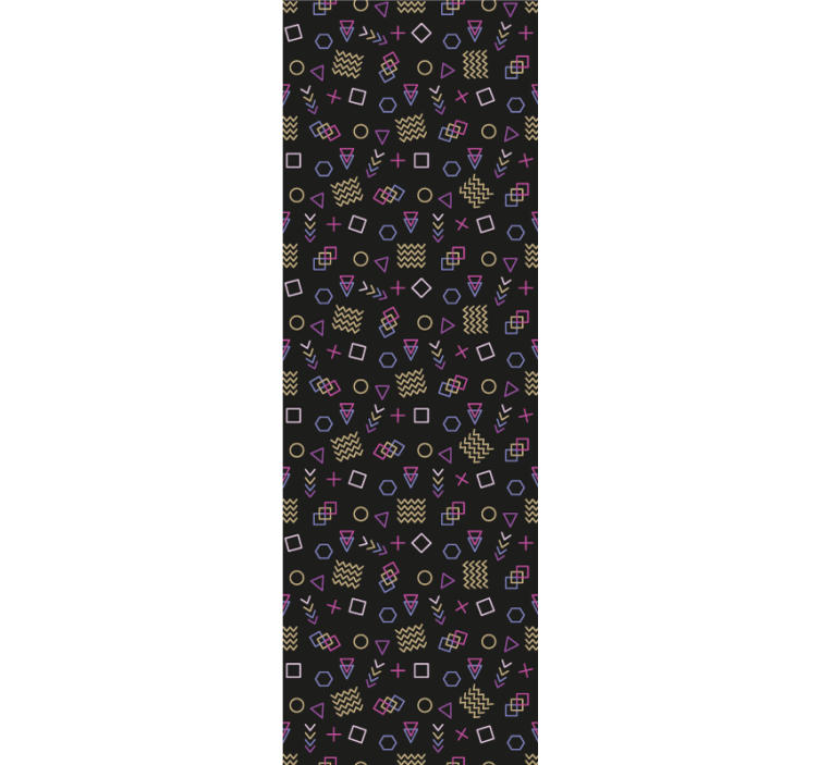 几何墙纸复古图案的乐趣 - TenStickers