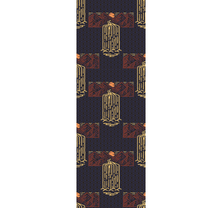 复古墙纸瀑布山水风景 - TenStickers