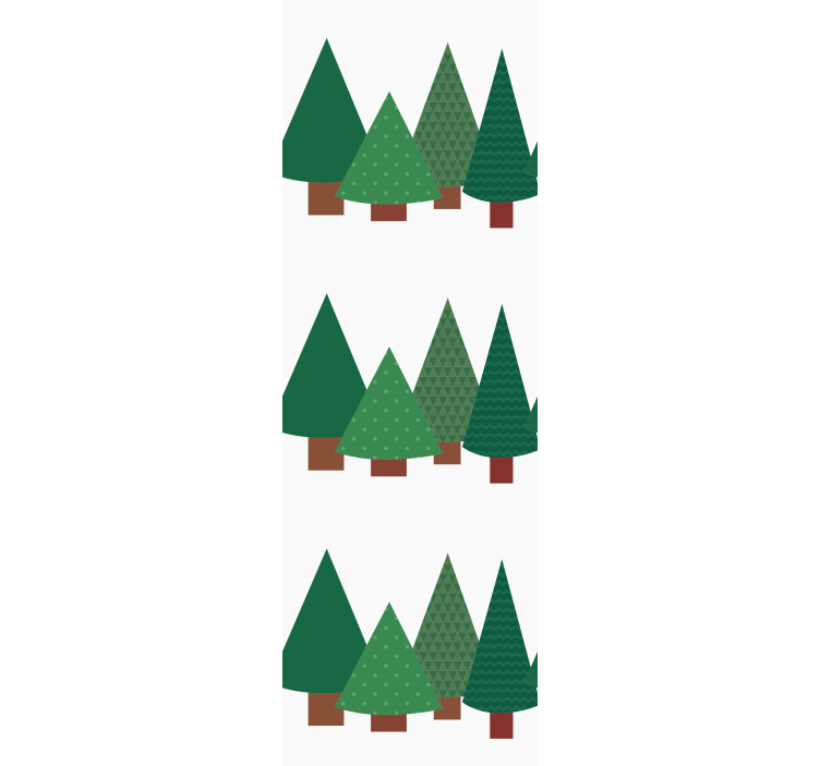 拼凑而成的树图案圣诞壁纸 - TenStickers