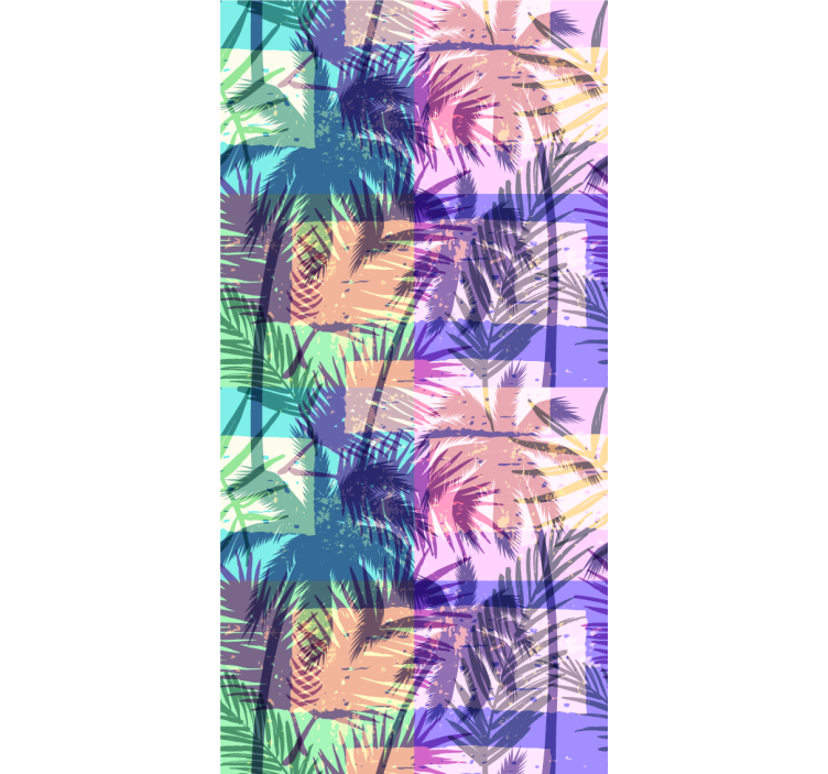 墙纸树壁纸复古棕榈叶设计 - TenStickers