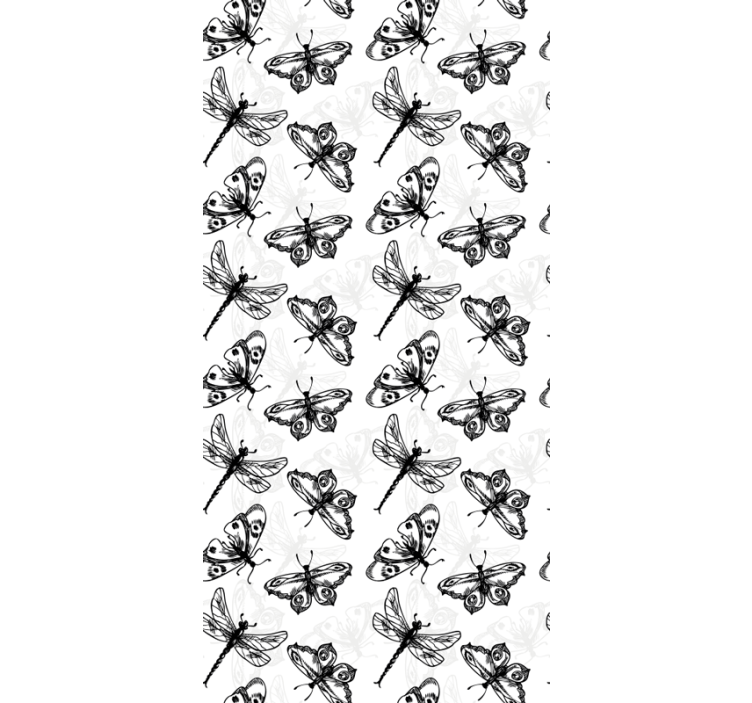 蝴蝶壁纸黑色蜻蜓 - TenStickers