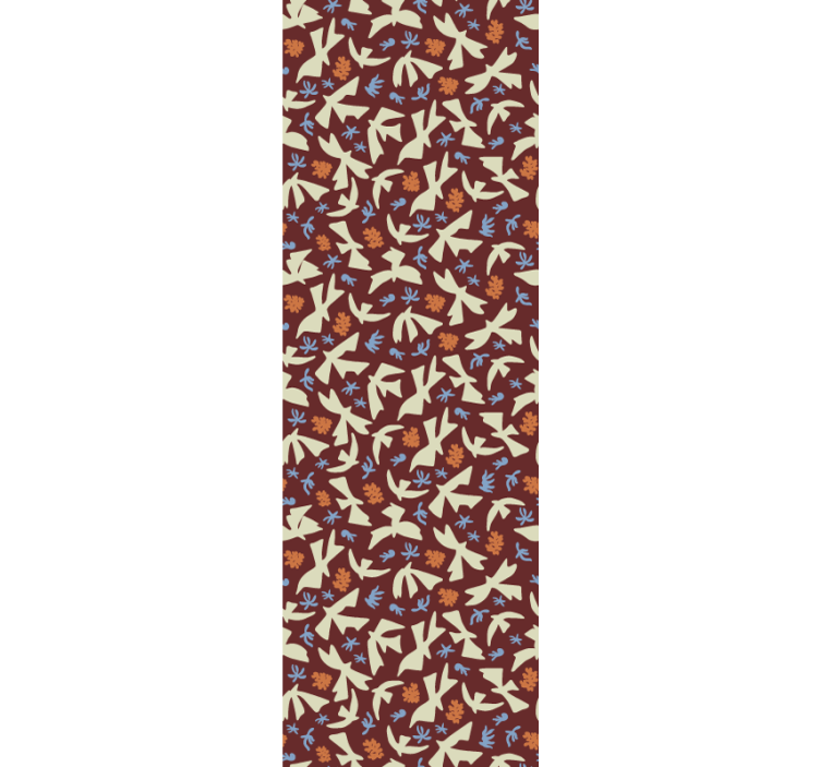 墙纸花卉与风格化自然图案相结合 - TenStickers