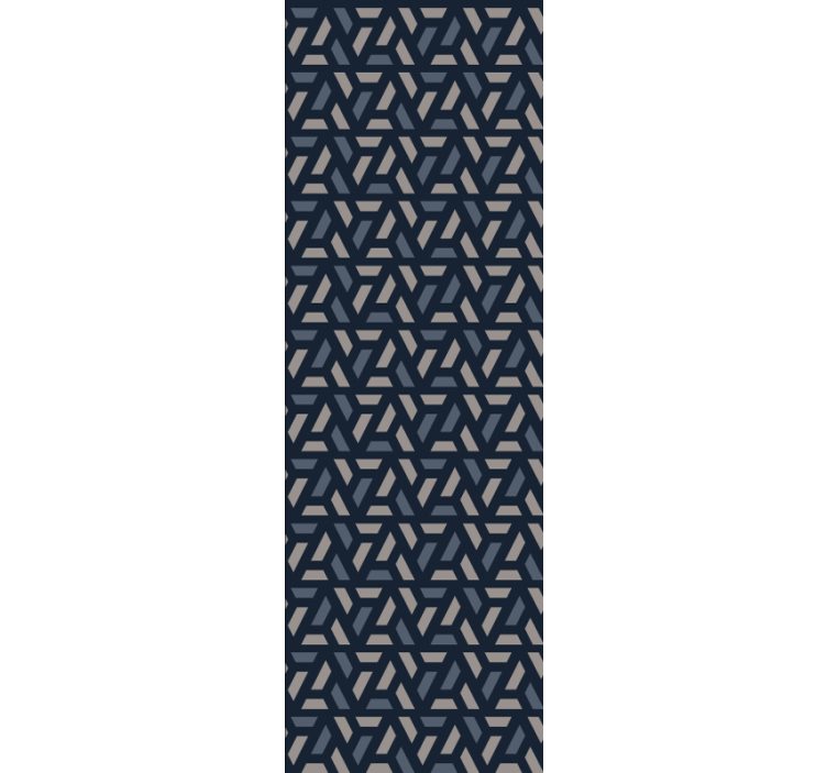 几何蓝色和灰色图案壁纸 - TenStickers