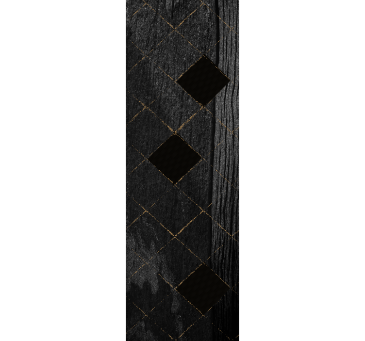 墙纸瓷砖呈现黑色优雅图案 - TenStickers