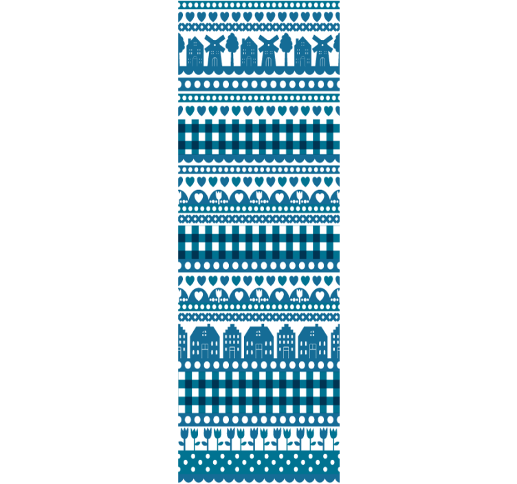 代尔夫特蓝色国家壁纸 - TenStickers