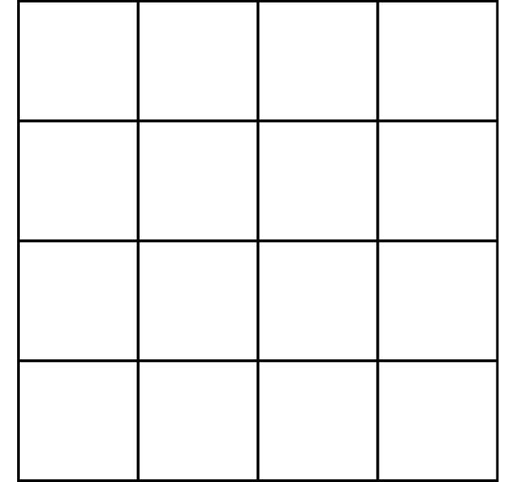 方形墙纸 黑色和白色细线 - TenStickers