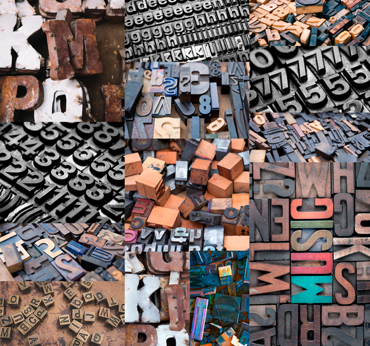 墙纸刻字 字母拼贴 - TenStickers