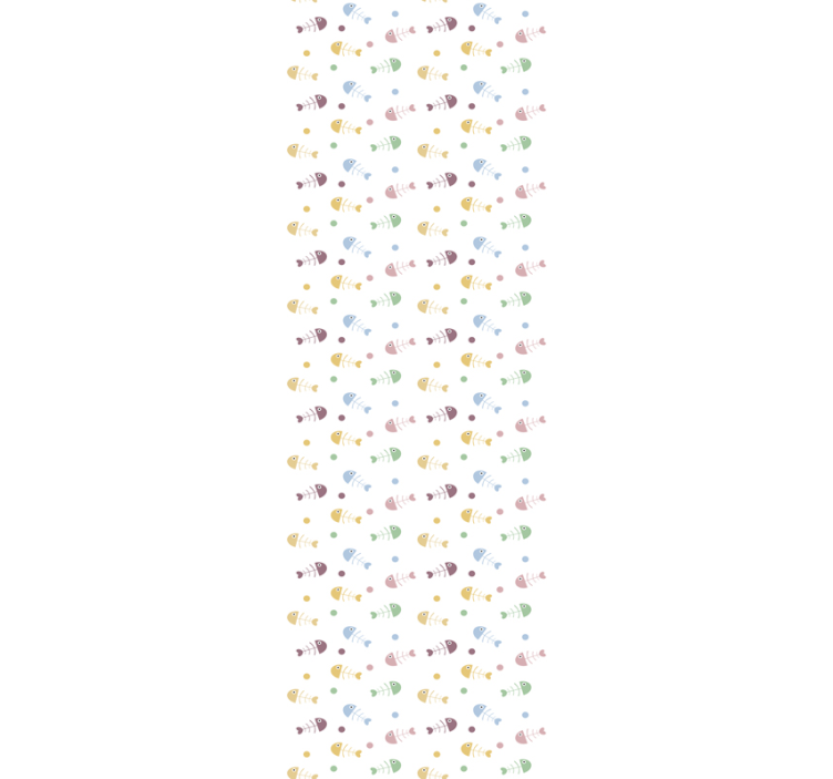 墙纸鱼色彩丰富的极简风格图案 - TenStickers