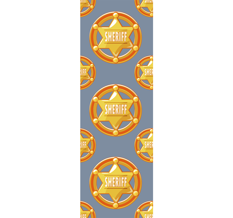 定制墙纸，警长徽章图案 - TenStickers