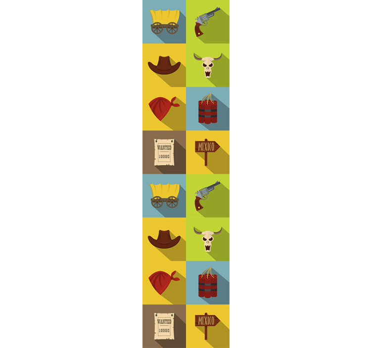 定制墙纸西部主题元素 - TenStickers