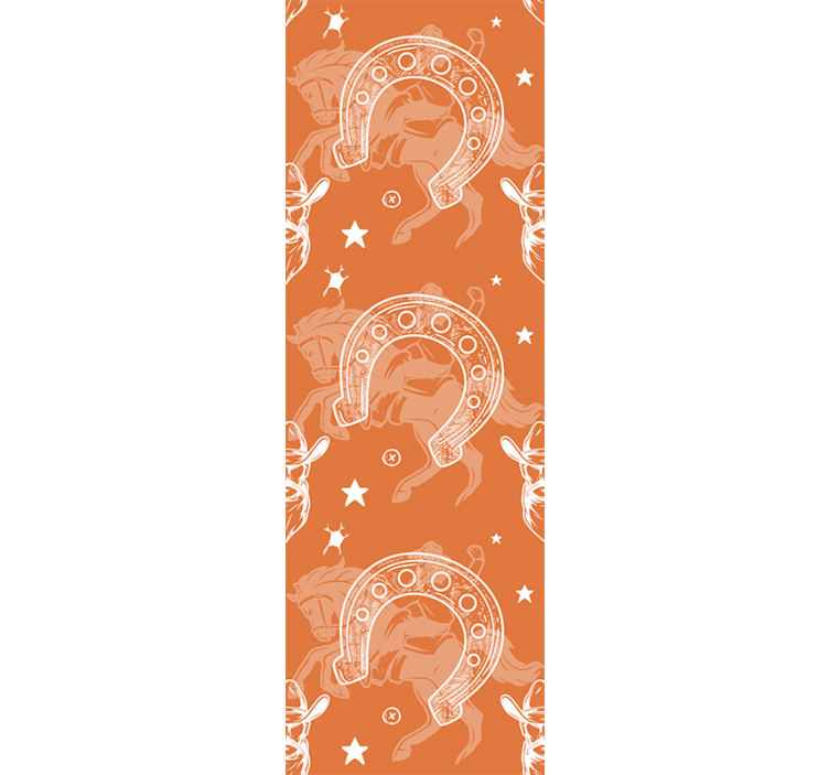 墙纸马匹牛仔与星星图案 - TenStickers