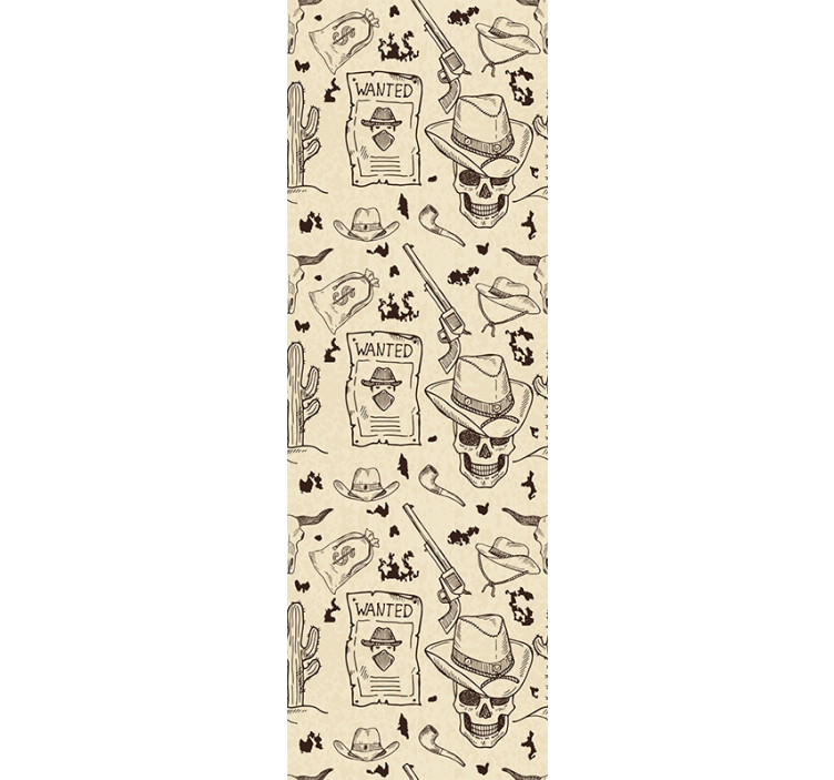 复古墙纸牛仔招募骷髅设计 - TenStickers