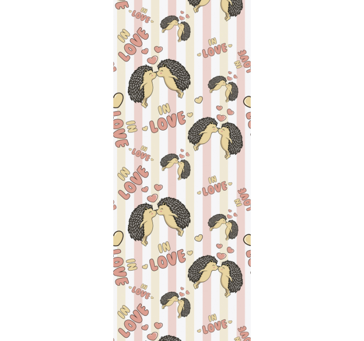 豪猪在爱情刺猬壁纸 - TenStickers