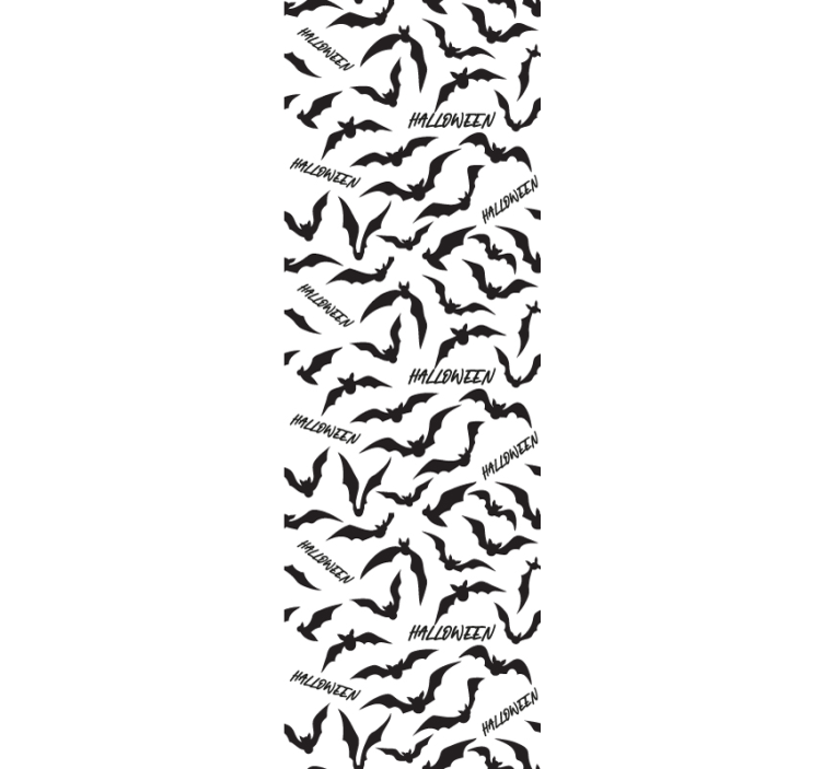墙纸万圣节 蝙蝠与文字 - TenStickers