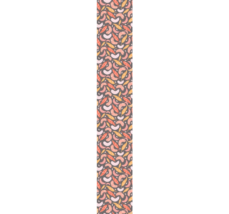 墙纸树叶色彩斑斓的羽毛图案 - TenStickers