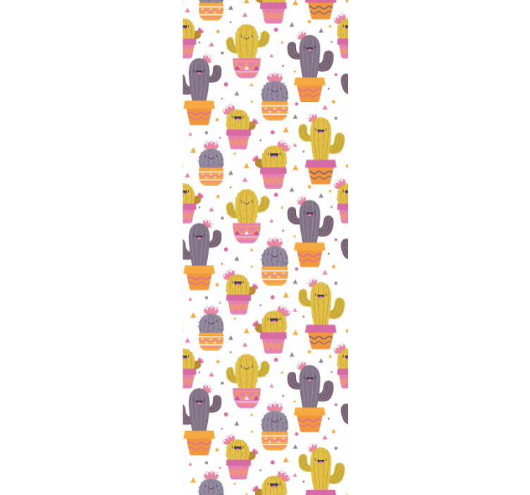 孩子房间墙纸可爱快乐仙人掌 - TenStickers