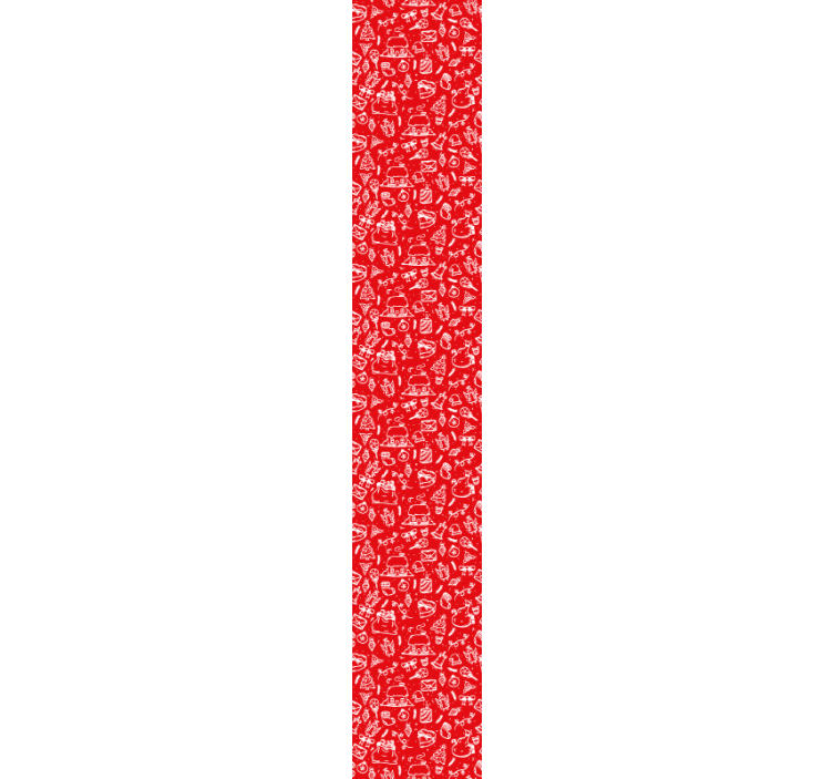 墙纸性能 红色花卉图案 - TenStickers