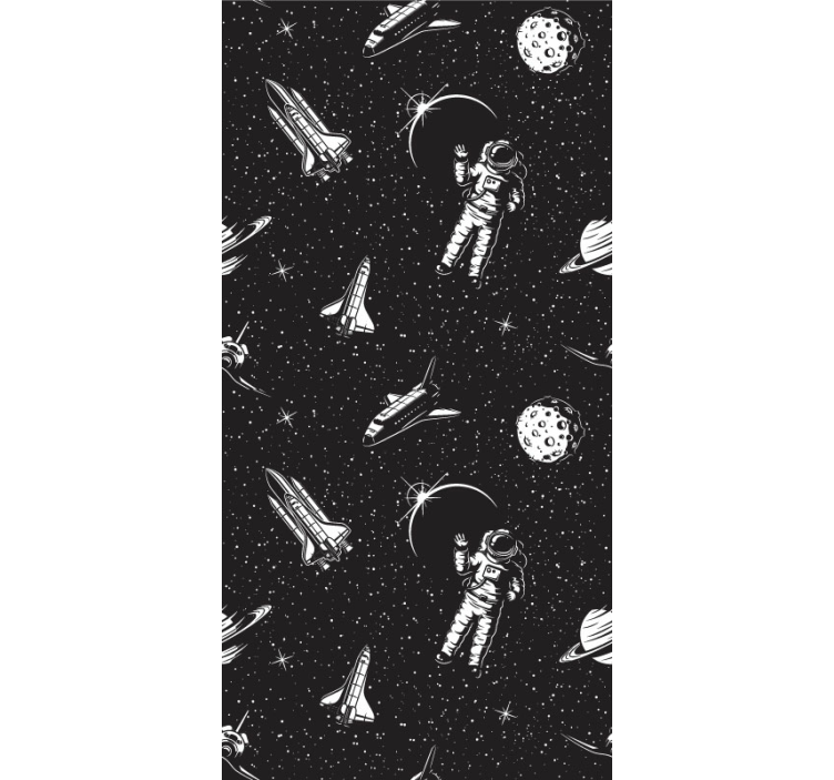 星星墙纸适合太空中的宇航员 - TenStickers