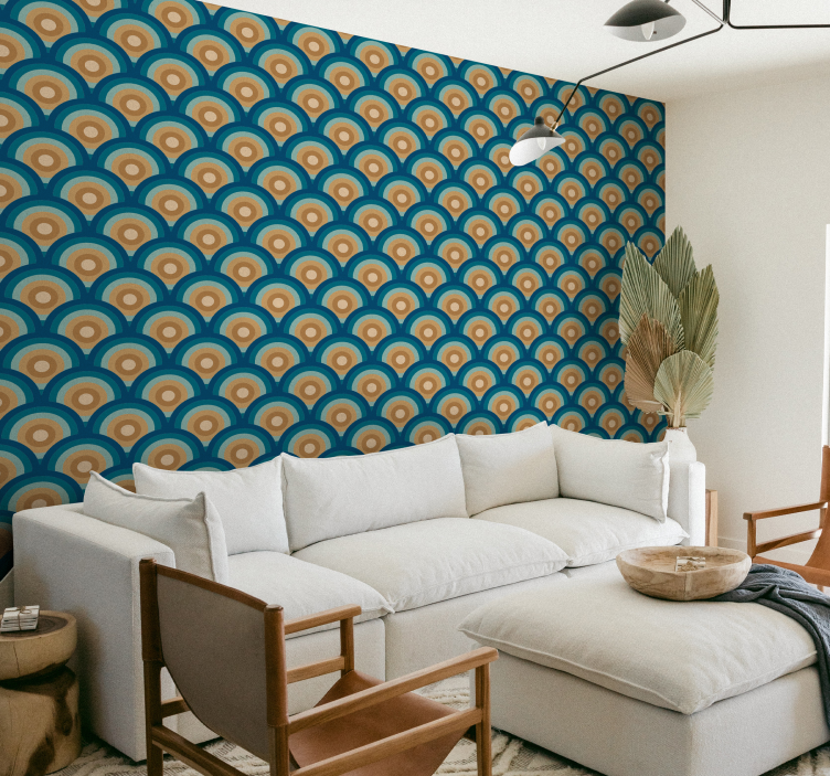 60 年代圈子复古壁纸 - TenStickers