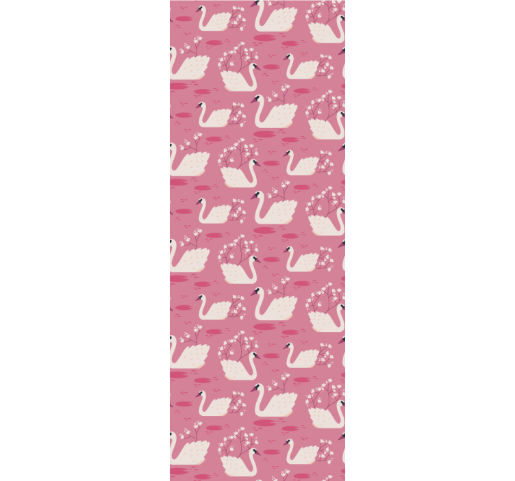 动物墙纸迷人的天鹅设计 - TenStickers