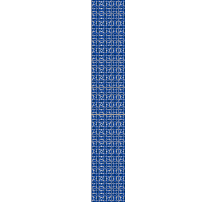 墙纸瓷砖呈现精致蓝色图案 - TenStickers