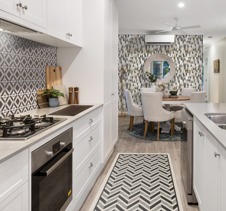 斯堪的纳维亚图案三角形壁纸 - TenStickers