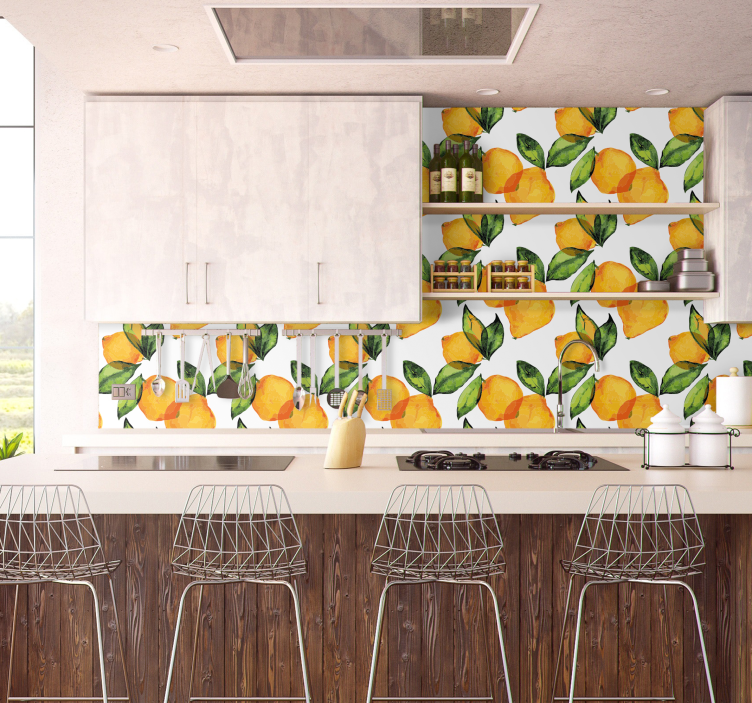 壁纸装饰 柠檬地中海風格 - TenStickers