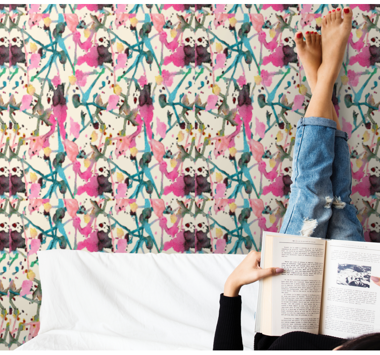 水彩画艺术抽象壁纸 - TenStickers