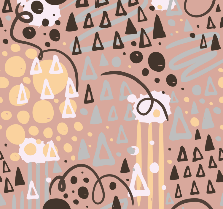 孩子房间墙纸 有趣的几何形状 - TenStickers