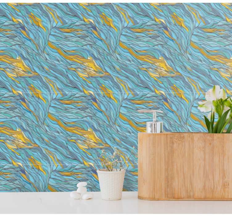 墙纸抽象 抽象有机流 - TenStickers