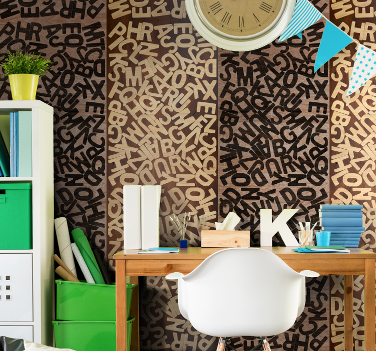 墙纸刻字 字母排版图案 - TenStickers