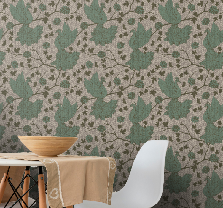 动物墙纸鸟儿栖枝 - TenStickers