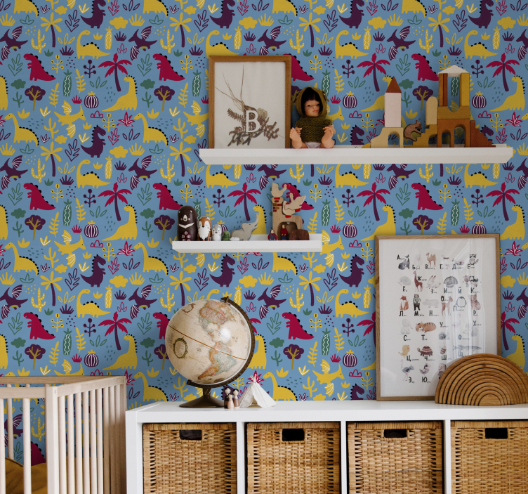 动物墙纸 恐龙动物群 - TenStickers