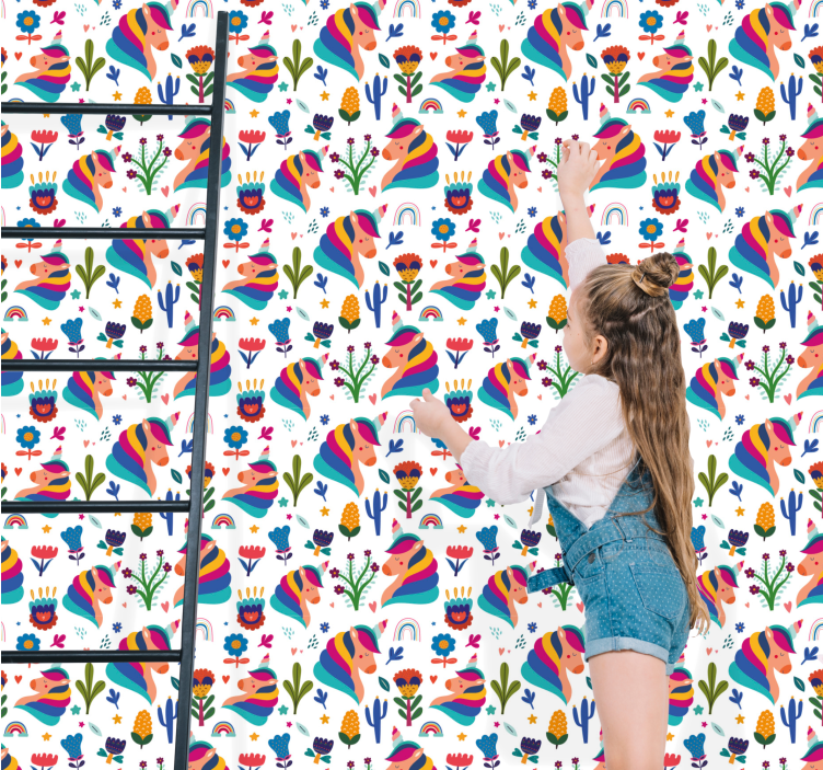 动物墙纸 巨嘴鸟花卉图案 - TenStickers