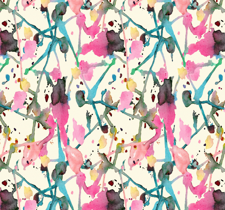 水彩画艺术抽象壁纸 - TenStickers