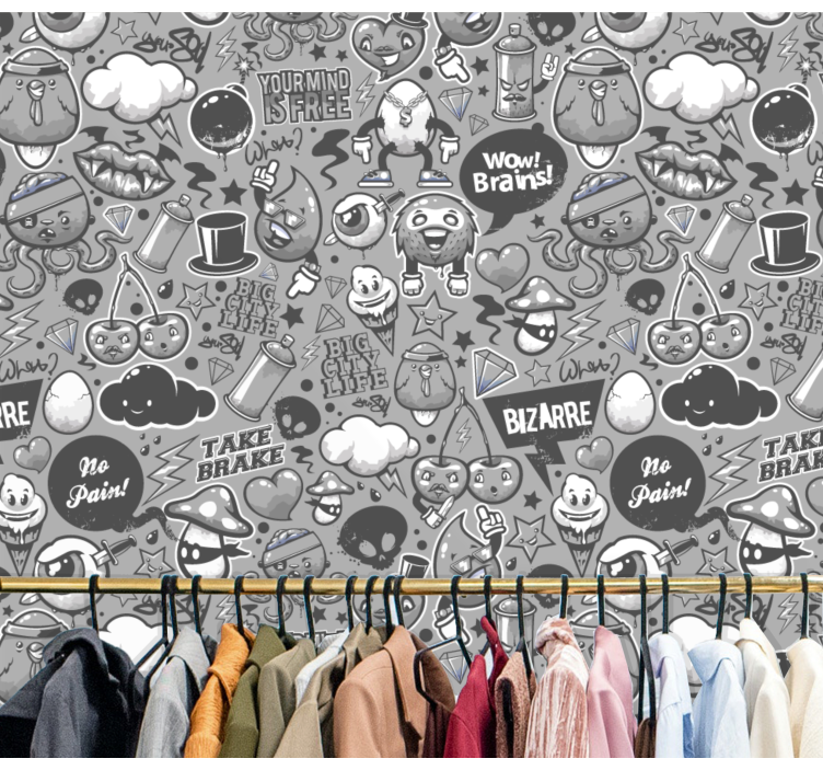 艺术墙纸 折衷涂鸦 - TenStickers