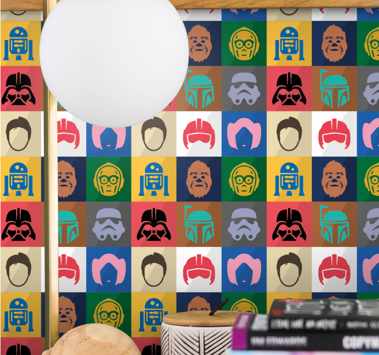 艺术墙纸 标志性角色网格 - TenStickers