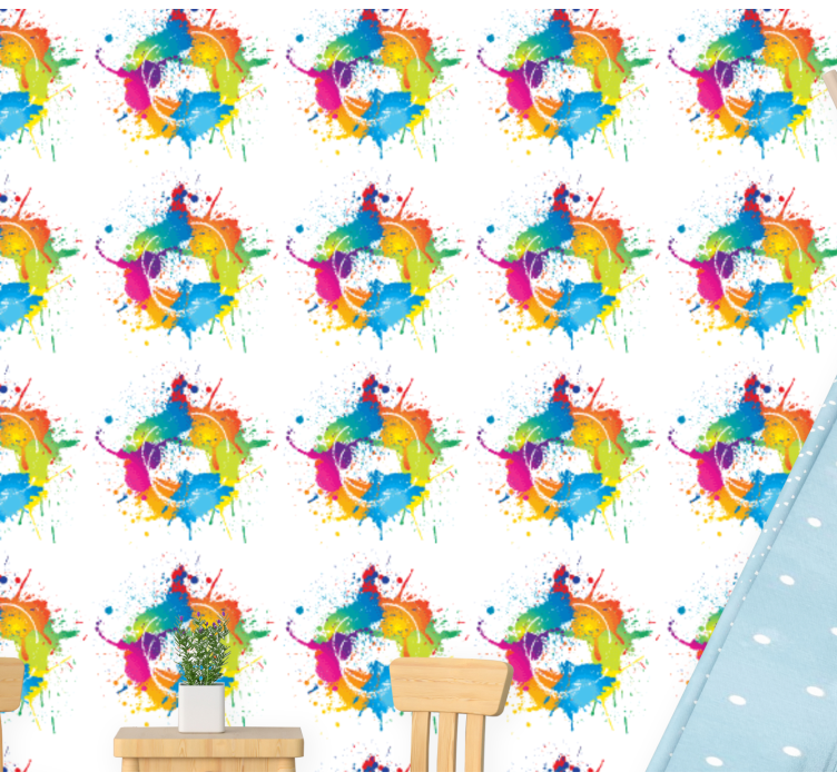 艺术墙纸 泼墨油漆效果 - TenStickers