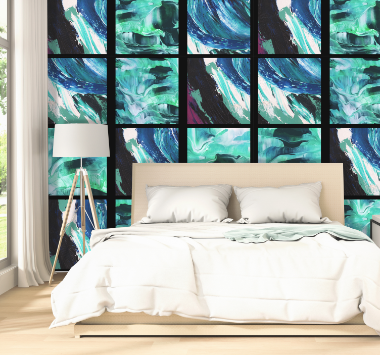 天蓝色宝抽象壁纸 - TenStickers