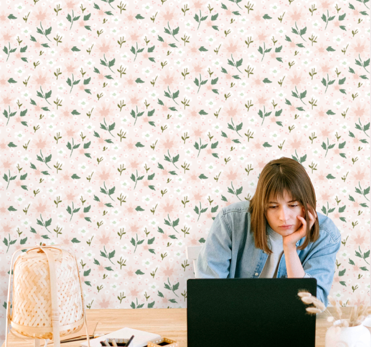 田园风格设计厨房壁纸背景 - TenStickers